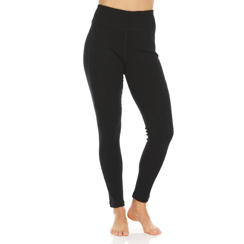 Juneau Women's High Rise Leggings 100% Merino Wool Stylish Colorful Activewear Leggings