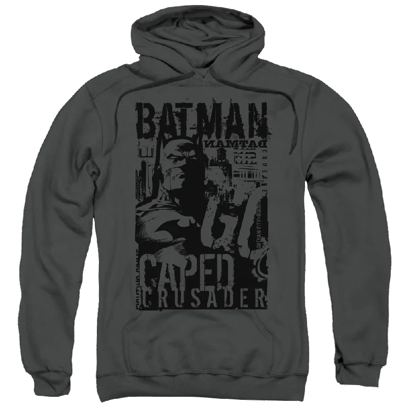 Batman Caped Crusader - Pullover Hoodie Gathered Sleeve Pullover