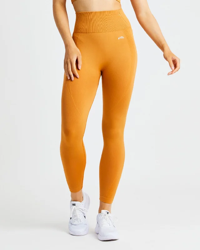 Balance V2 Seamless Leggings - Spiced Orange Fashionable Plus-Size Activewear