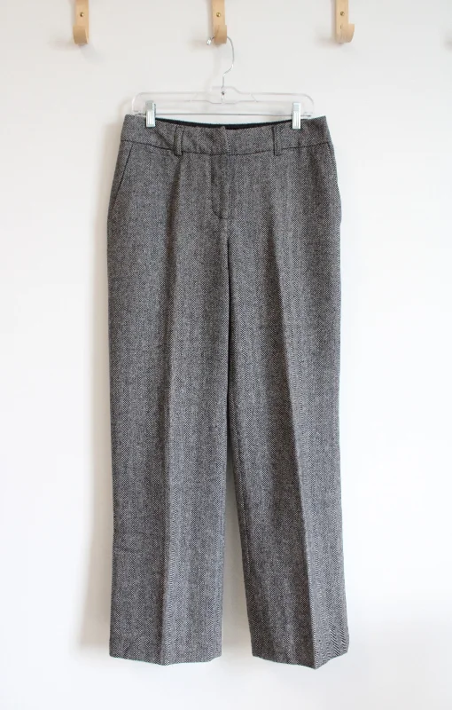 JG Hook Vintage Wool Blend Black & Gray Tweed Trouser Pants | 8 Trousers Cargo Utility