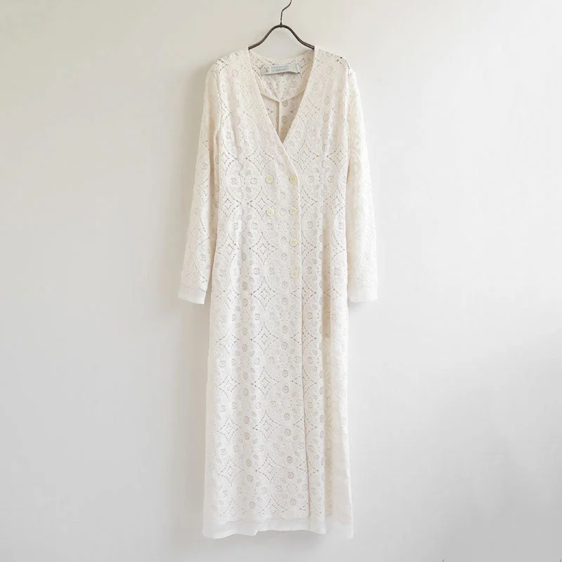 SALE 50%OFF ! <br/>【GREED】<br>Scallop Lace Coat<br>6075600012 Suede Faux Fur Shearling