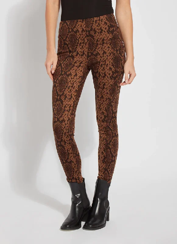 Jacquard Laura Legging | Bronze Snake Stylish High-Waisted Leggings