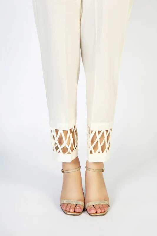 Dyed Cambric Trouser Trousers Striped Patterned