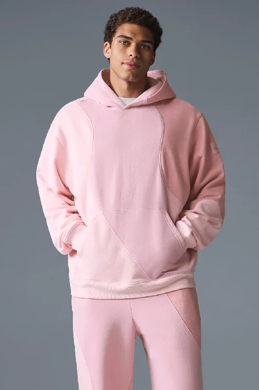 Make Waves Hoodie - Sunset Pink Tonal Hoodie with Full-Zip Functional Layering