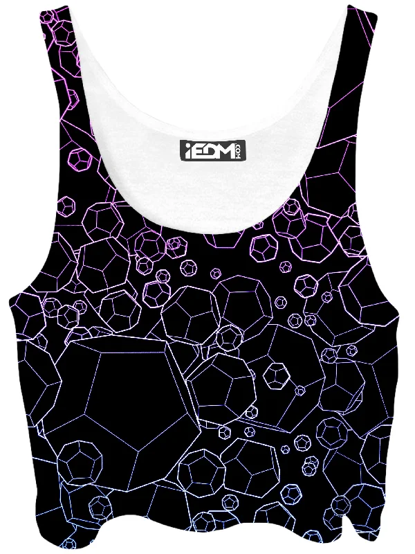 Dodecahedron Madness Cold Crop Top Front Pockets Side Pockets Patch Pockets