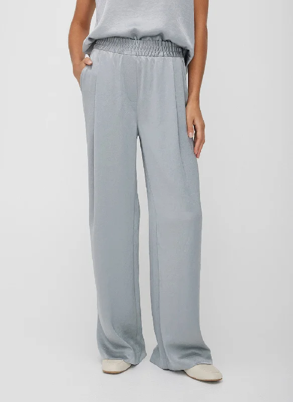 Ecosatin High Rise Trousers Trousers Summer Linen