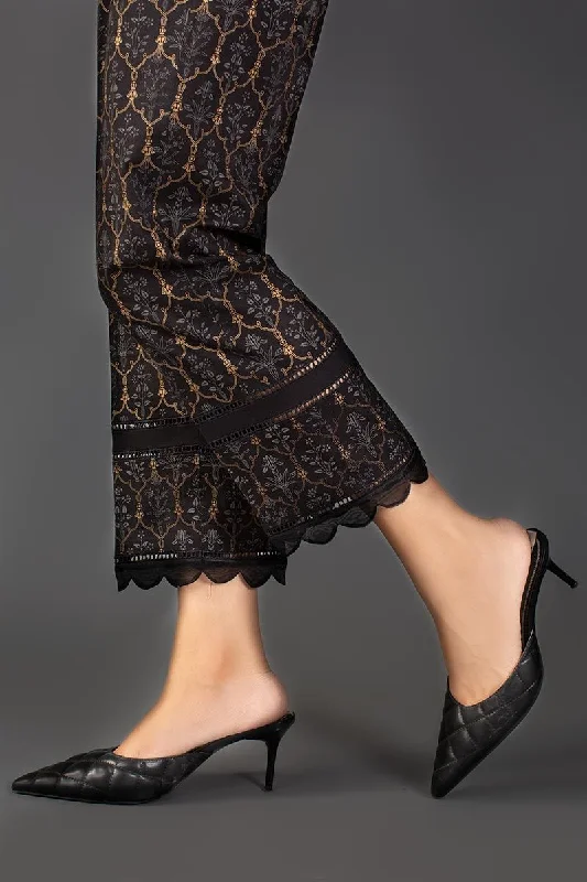 Ready To Wear Gul Ahmed Stitched Black Trousers TR-19-27 Trousers Versatile Stylish