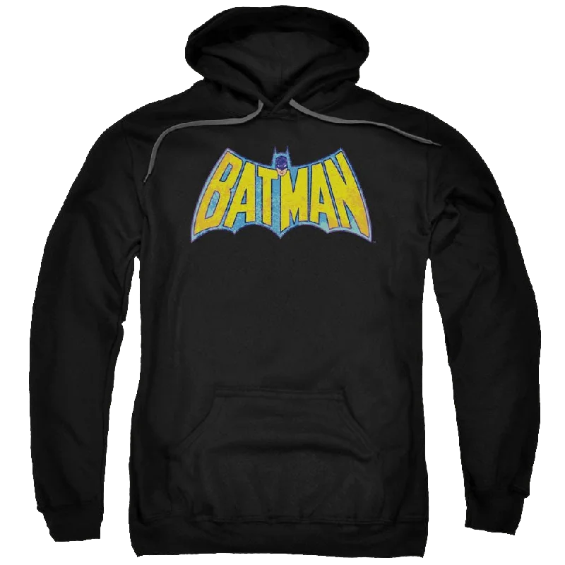 DC Comics Batman Neon Distress Logo - Pullover Hoodie Oblong Neck Pullover