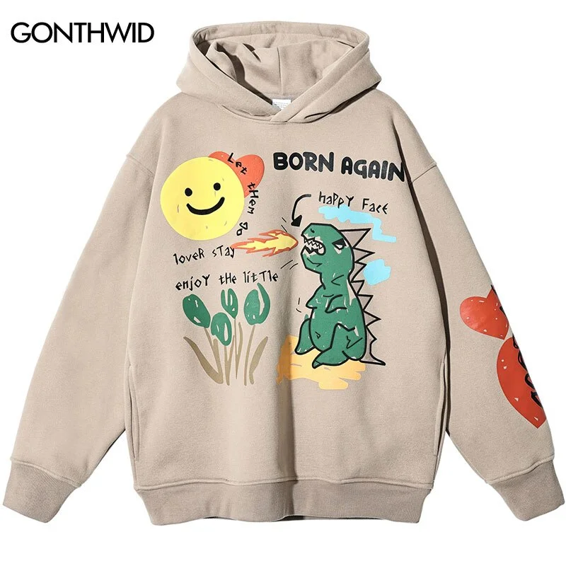 Hip Hop Hoodie Sweatshirt Streetwear Funny Dinosaur Print Fleece Hooded Pullover 2023 Harajuku Casual Cotton Loose Tops Hoodie with Oversized Fit Loose Comfortable Hip Hop Hoodie Sweatshirt Streetwear Funny Dinosaur Print Fleece Hooded Pullover 2023 Harajuku Casual Cotton Loose Tops Hoodie with Oversized Fit Loose Comfortable