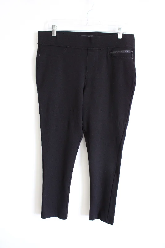 DKNY Black Legging Pant | L Chic Floral Print Leggings