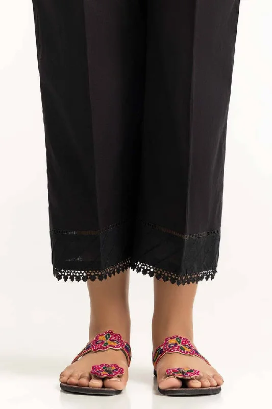 Gul Ahmed Stitched Black Dyed Cambric Embelished Trouser TR-24-05 Trousers Modern Contemporary Gul Ahmed Stitched Black Dyed Cambric Embelished Trouser TR-24-05 Trousers Modern Contemporary