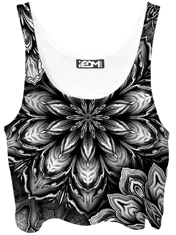 Mandalas Crop Top Graphic Embroidered Appliqued