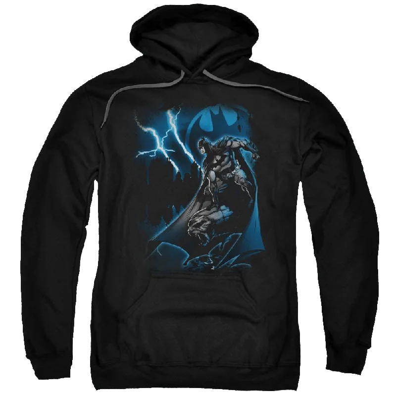 Batman Lightning Strikes - Pullover Hoodie Ruffle Sleeve Feminine