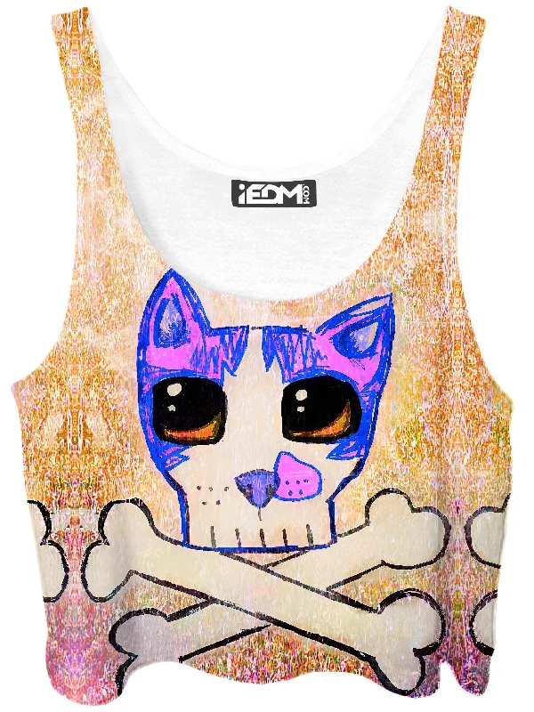 Aerro Blue Crop Top Collared Crew Neck Turtle Neck