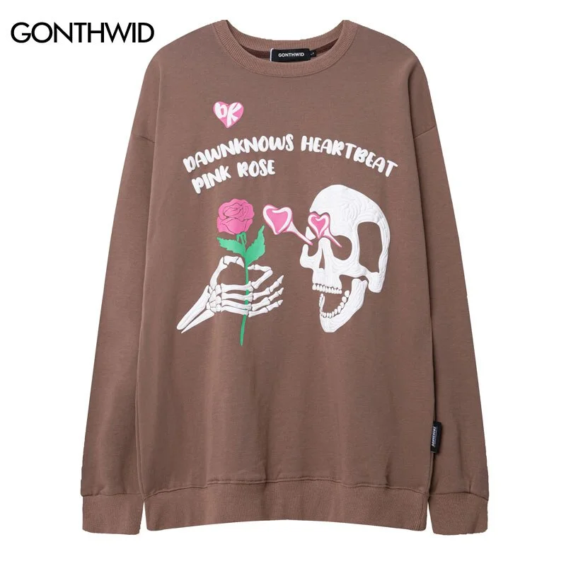 Hip Hop Hoodie Sweatshirt Streetwear Skull Skeleton Letter Print Pullover 2023 Autumn Harajuku Casual Cotton Sweatshirts Hoodie with Lining Warm Insulated Hip Hop Hoodie Sweatshirt Streetwear Skull Skeleton Letter Print Pullover 2023 Autumn Harajuku Casual Cotton Sweatshirts Hoodie with Lining Warm Insulated