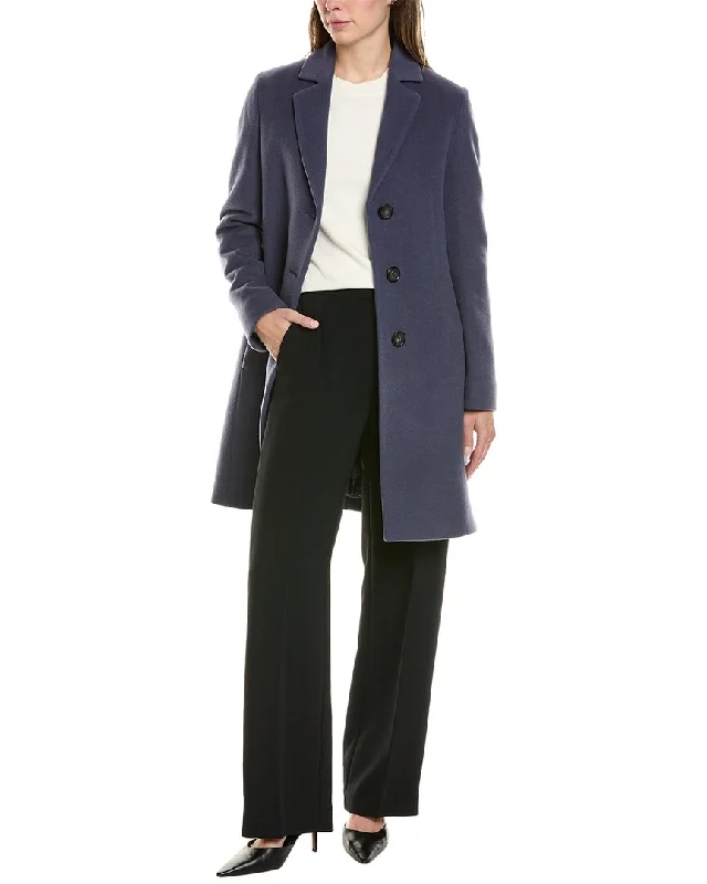 Cinzia Rocca Wool & Cashmere-Blend Coat Houndstooth Jacket Shearling Jacket Fleece Jacket