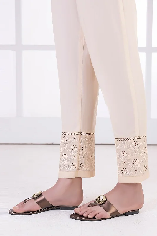 Lakhany 01 Piece Embroidered Trousers - LSM-T-3105 (BG) Trousers fashionable trendy