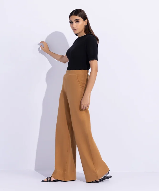 Wide Leg Terry Trousers Trousers Travel Practical