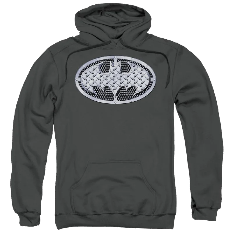 Batman Steel Mesh Shield - Pullover Hoodie Cable Knit Chunky