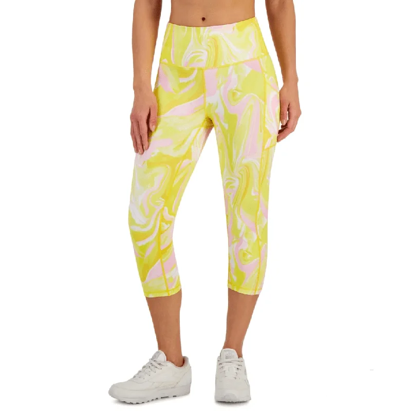 IDEOLOGY - Women's Compression Side-Pocket Cropped Leggings Cozy Lounge Pants Leggings