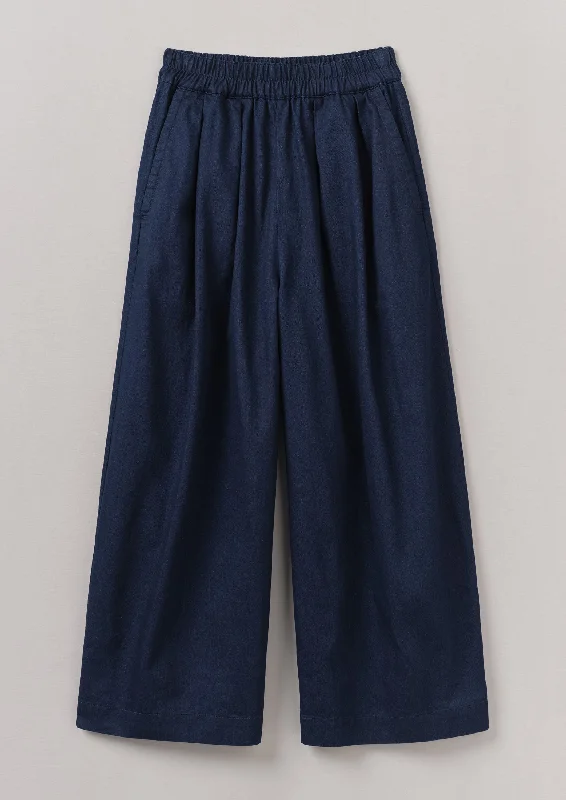 Twill Pull On Trousers | Indigo Trousers Formal Black