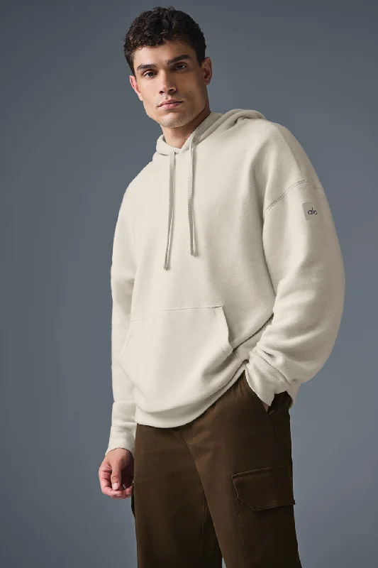 Triumph Restore Hoodie - Bone Hoodie with Front Slit Layering Stylish