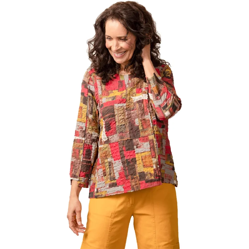Women's Habitat Tuscany Pullover Garnet Short Sleeve Top