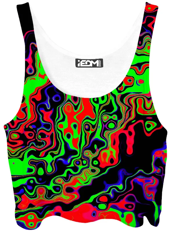 Toxic Waste Crop Top Zippered Front Buttoned Front Snap Front