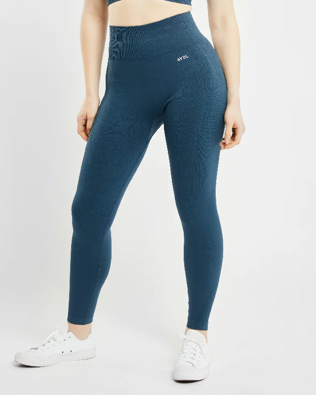 Balance V2 Seamless Leggings - Marine Blue Cozy Lounge Pants Leggings