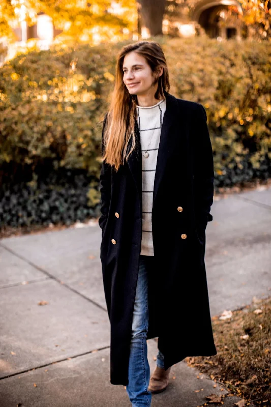 Long Navy Wool Coat Suede Jacket Faux Fur Jacket Puffer Jacket