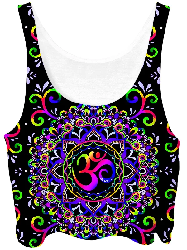 Doodle Ohm Crop Top Fleece Nylon Spandex