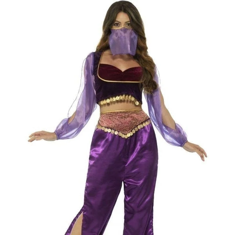 Arabian Princess Jasmine Costume Adult Purple Trousers Top Veil Trousers Recommended Stylist Arabian Princess Jasmine Costume Adult Purple Trousers Top Veil Trousers Recommended Stylist