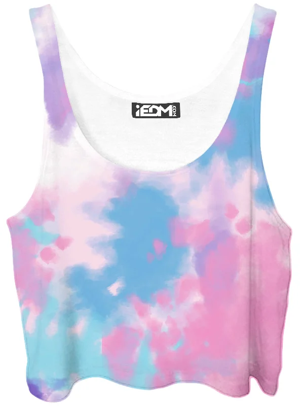 Purple Dye Crop Top Polka Dot Checkered Tartan