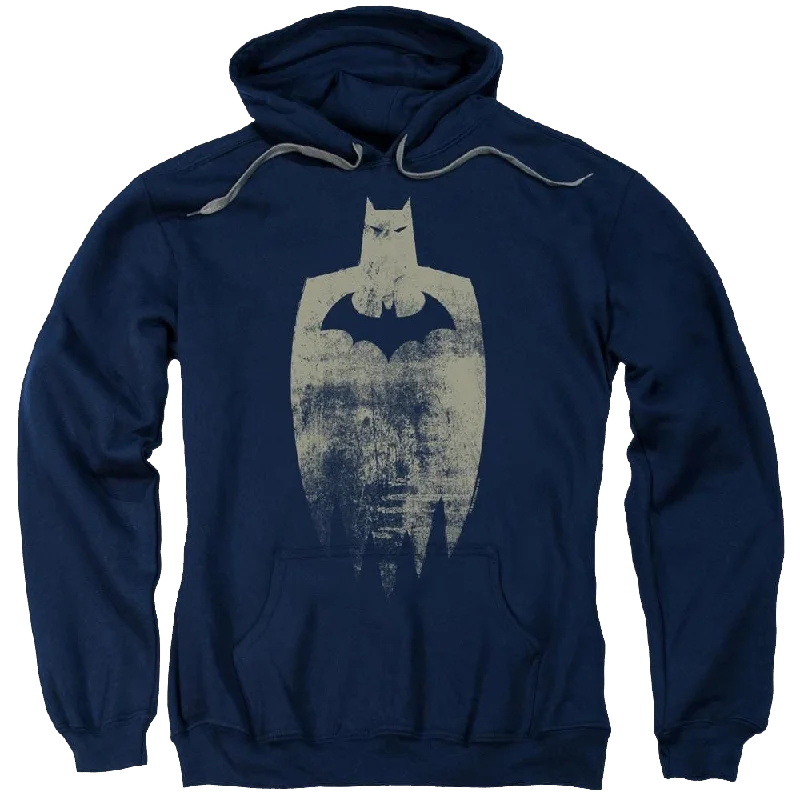 Batman Gold Silhouette - Pullover Hoodie Shawl Collar Sweater