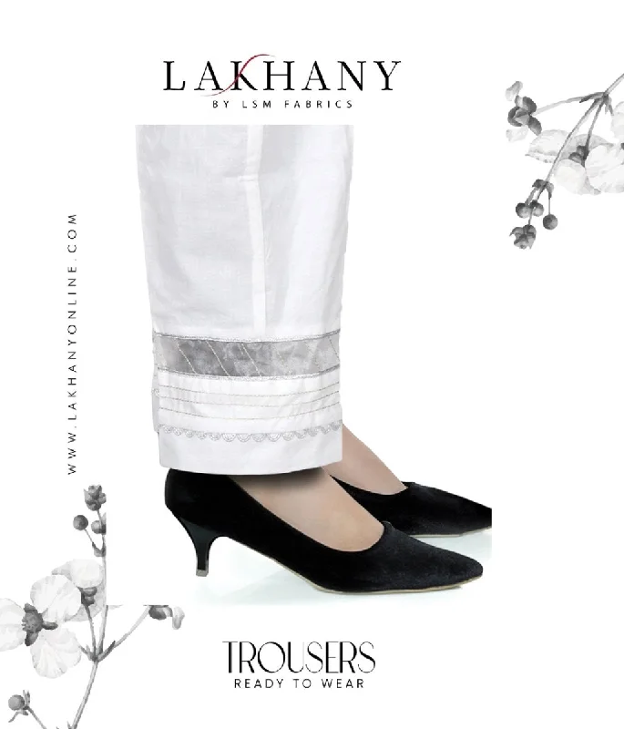 Lakhany 01 Piece Embroidered Stitched Trousers LSM-T-2091-White Trousers Occasion Special Lakhany 01 Piece Embroidered Stitched Trousers LSM-T-2091-White Trousers Occasion Special