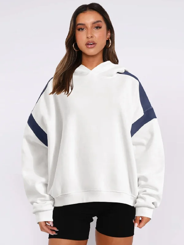 Hazel Blues® | Contrast Dropped Shoulder Long Sleeve Hoodie Hoodie with Gradient Ombre Colorful Hazel Blues® | Contrast Dropped Shoulder Long Sleeve Hoodie Hoodie with Gradient Ombre Colorful
