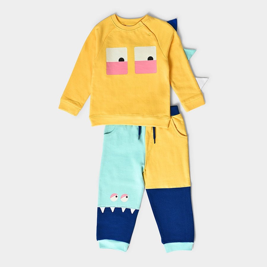 Frosty'z Zest Boys Sweatshirt & Jogger Set Hoodie with Front Slit Layering Stylish
