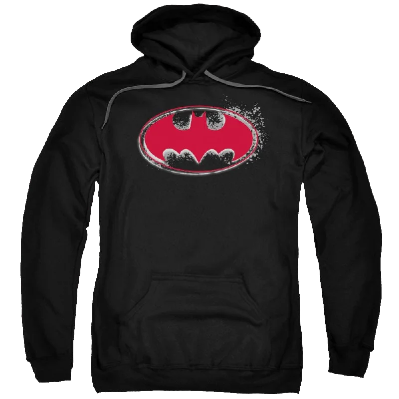 Batman Hardcore Noir Bat Logo - Pullover Hoodie High Neck Pullover