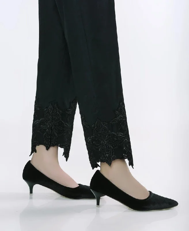 Lakhany 01 Piece Embroidered Stitched Trousers LSM-T-1612-Black Trousers Modern Contemporary Lakhany 01 Piece Embroidered Stitched Trousers LSM-T-1612-Black Trousers Modern Contemporary