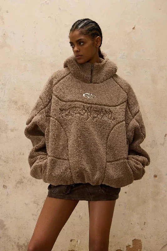 Fluff Coat empire Basque Peplum