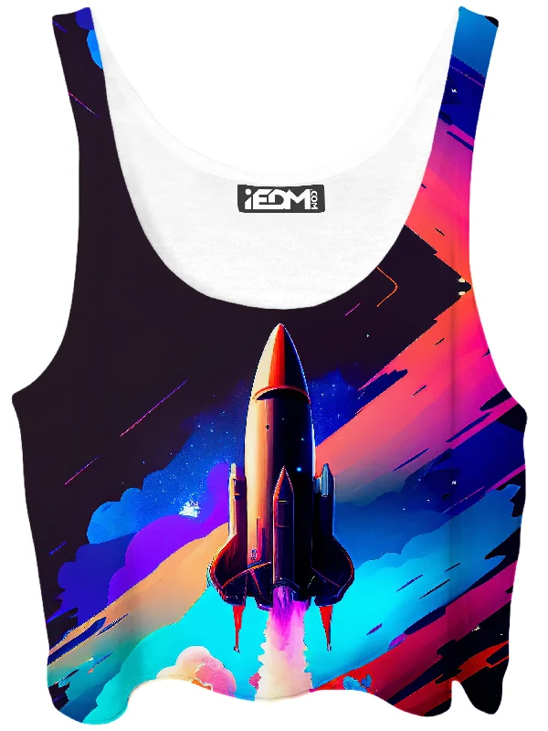 Journey Crop Top Chenille Blend Fleece Blend Nylon Blend