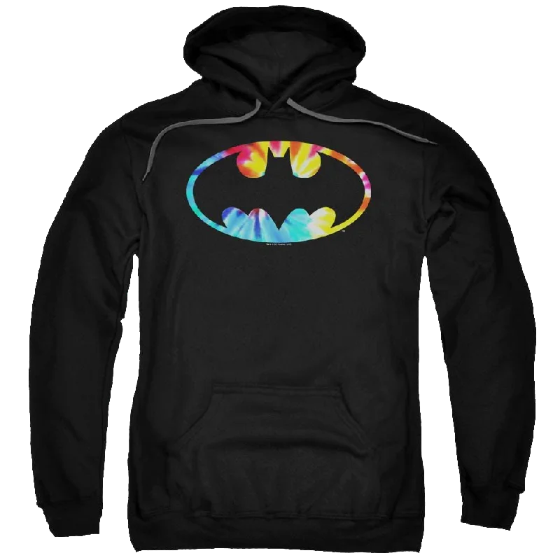 Batman Tie Dye Batman Logo - Pullover Hoodie Oblong Neck Pullover