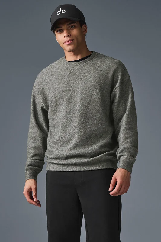 Triumph Restore Crew Neck Sweatshirt - Grey Triblend Hoodie with Hem Detail Decorative Unique