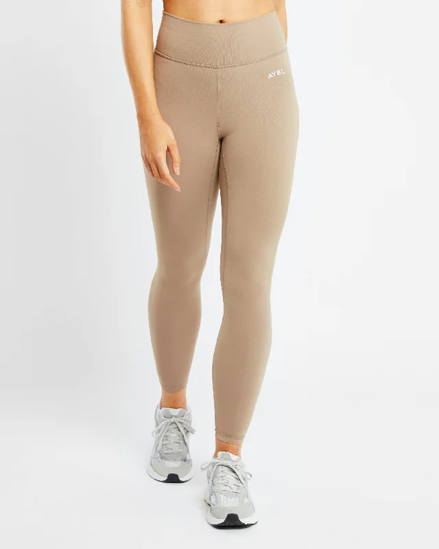 Core Leggings - Mocha Elegant Full-Body Leggings
