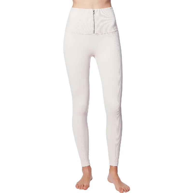 FP Movement Part of Me Women's High-Rise Ribbed Knit Front Zip Activewear Leggings Comfortable Plus Size Leggings