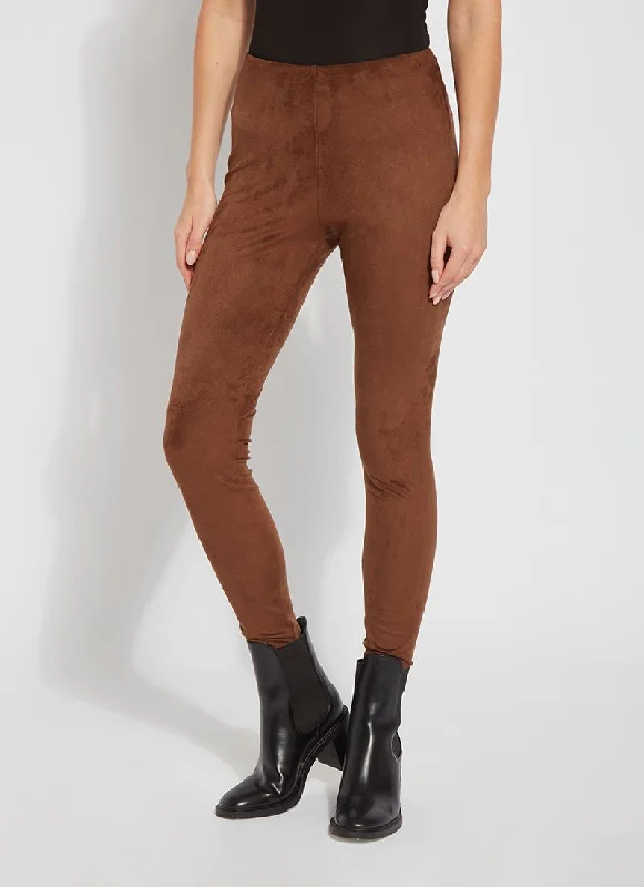 Hi Waist Suede Legging | Bronze Cozy Cotton Leggings