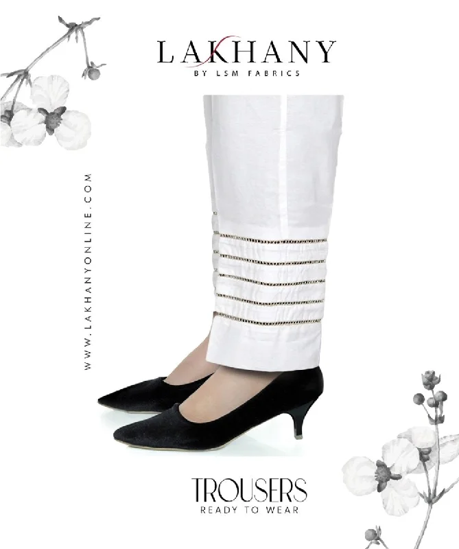 Lakhany 01 Piece Embroidered Stitched Trousers LSM-T-2090-White Trousers Seasonal Trendy Lakhany 01 Piece Embroidered Stitched Trousers LSM-T-2090-White Trousers Seasonal Trendy