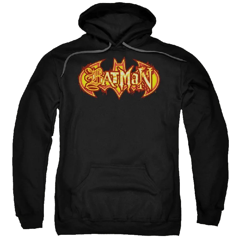 Batman Fiery Shield - Pullover Hoodie Oversized Cozy Pullover