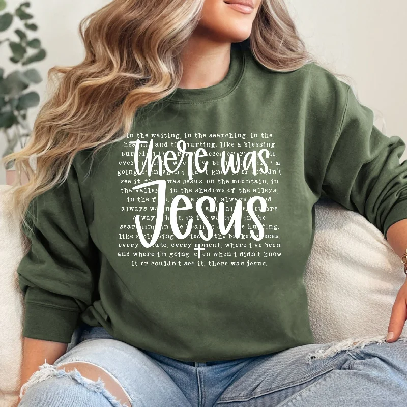 Hazel Blues® | There Was Jesus Graphic Sweatshirt Hoodie with Zipper Placket Modern Functional Hazel Blues® | There Was Jesus Graphic Sweatshirt Hoodie with Zipper Placket Modern Functional