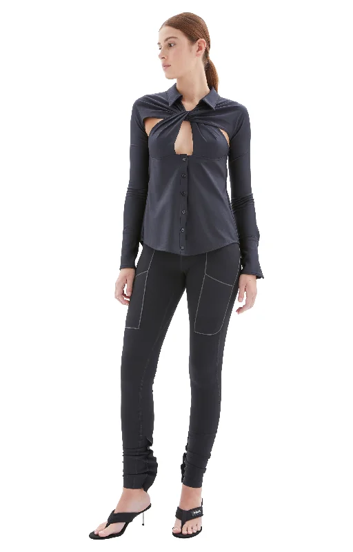 C+ Zipped Trousers (Black) Trousers Leisure Comfortable